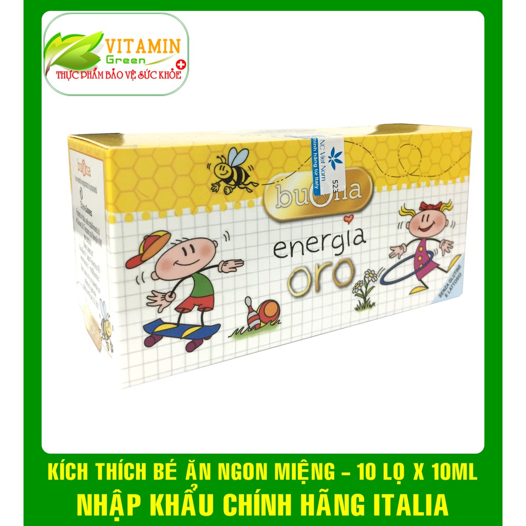 BUONA ENERGIA ORO SIRO KÍCH THÍCH BÉ ĂN NGON MIỆNG 10 LỌ X 10ML | NHẬP KHẨU CHÍNH HÃNG ITALIA