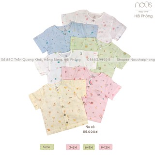 [FULL] Bộ Cài Thẳng Cộc Vải Nu Xô Nous (Size Từ 3-6 Tháng Đến 9-12 Tháng)