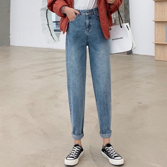Quần Jean Baggy nữ cạp chun sau lưng thời trang cá tính - Hàng cao cấp | BigBuy360 - bigbuy360.vn