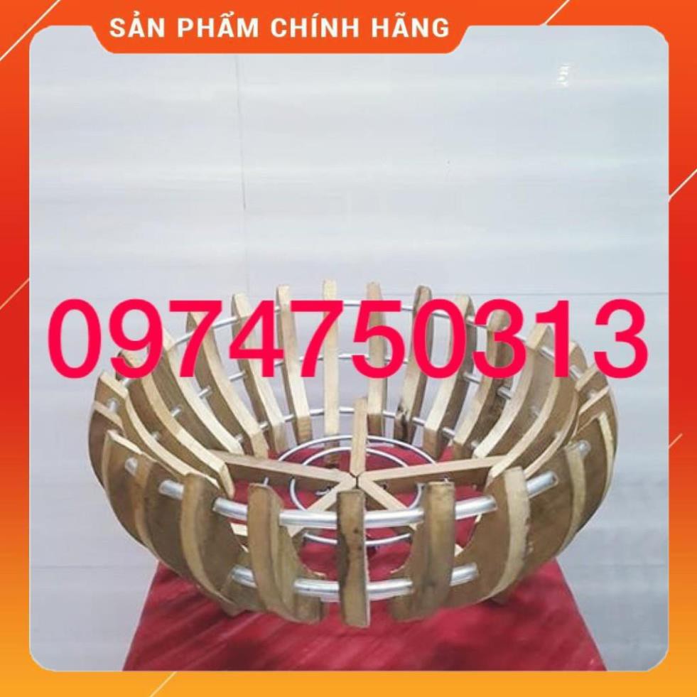 CHẬU TRỒNG LAN BẰNG GỖ CĂM XE SIZE 25CM- MẪU CHẬU BÍ MỚI