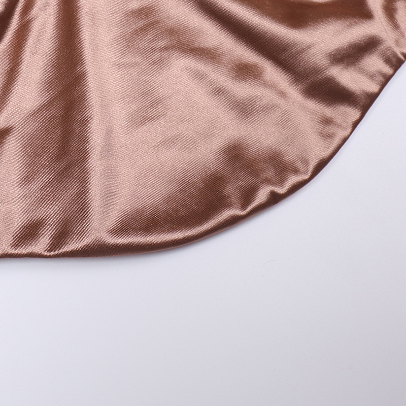 Áo Satin Hở Lưng Cổ Xếp Nếp Thanh Lịch Dành Cho Nữ D0321