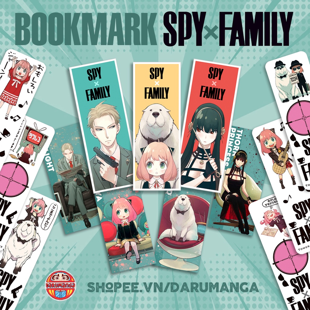 BỘ BOOKMARK SPY X FAMILY XINH XẮN