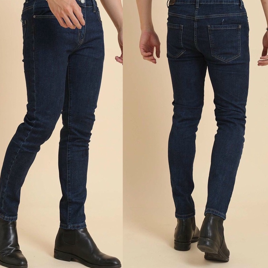 Quần jean nam xanh trơn chất bò cao cấp co dãn 4 chiều đẹp from dáng skinny mẫu mới thời trang cao cấp beautifulgilr Y05