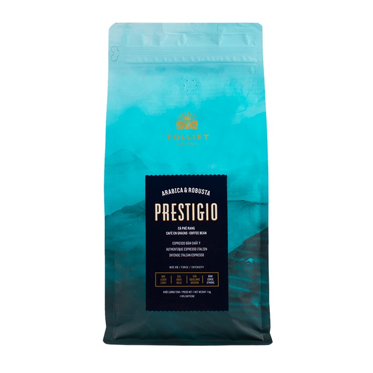 Cà Phê Hạt Prestigio Folliet Espresso Đậm Chất Ý 1KG