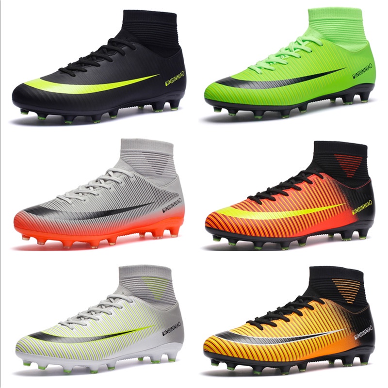 Giày Đá Bóng Cổ Cao Có Gai Size 35-45 Thời Trang Cho Nam Nữ