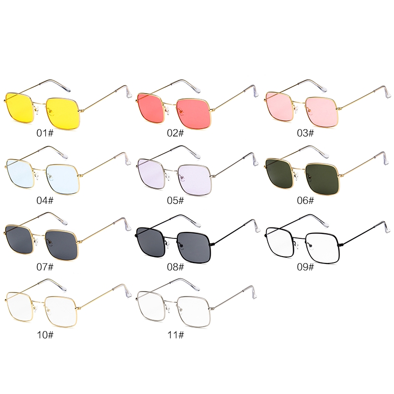 Kính Mát Gọng Vuông Nhỏ Trong Suốt Phong Cách Retro Thời Trang Cho Nam Và Nữ | BigBuy360 - bigbuy360.vn