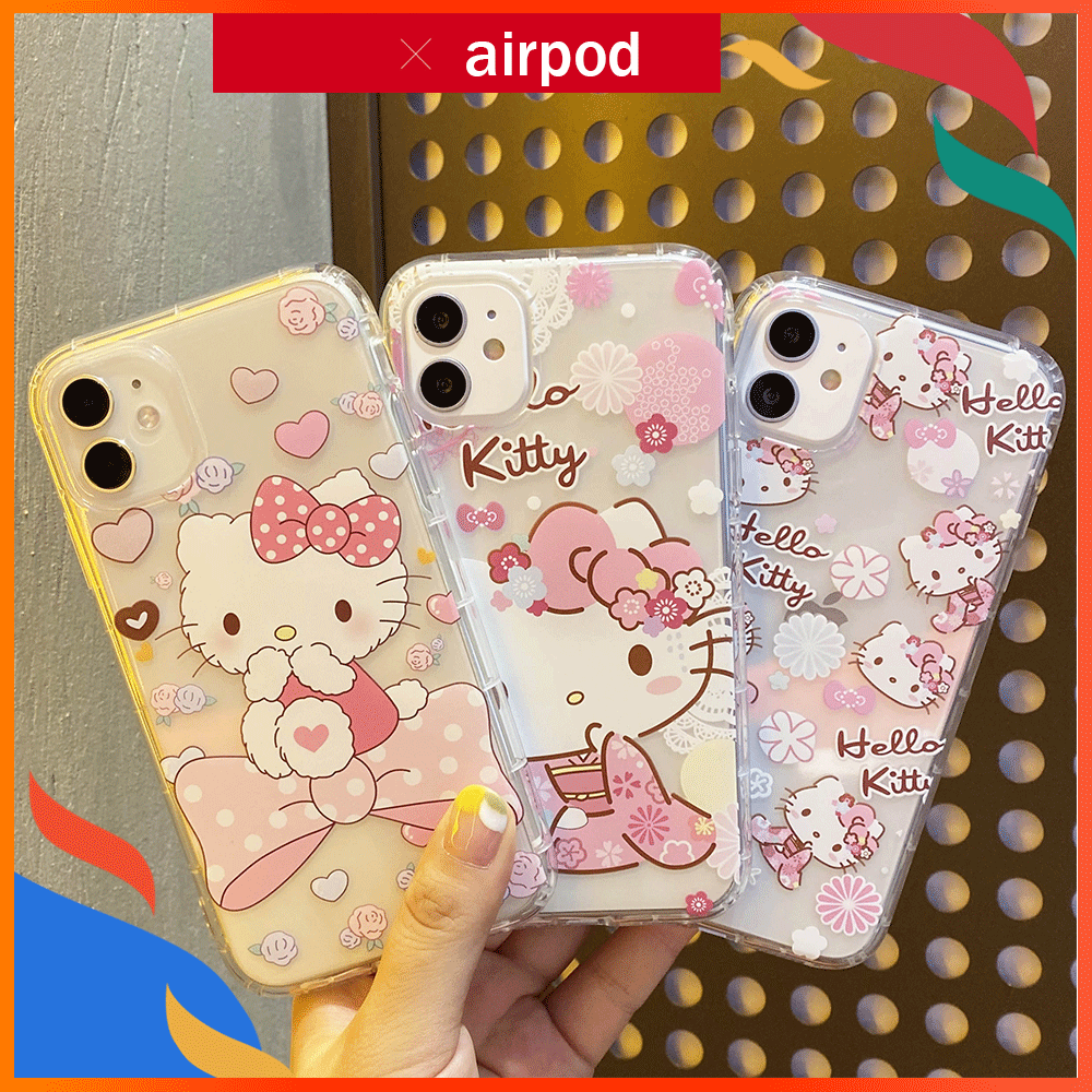 Cute iPhone 7 8 Plus 7+ 8+ X XS XR 11 11Pro 12 Mini 12Mini Pro Max XSMax SE 2020 insta Style Casetify Tide Brand Cute Hello Kitty Receipt Label Ticket Lens Protection Flexible Soft Silicone TPU Case Cover Anti-Drop Casing