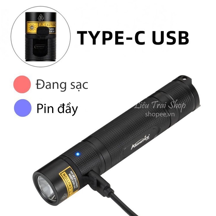 Đèn sấy keo uv làm khô keo đèn pin uv led cổng sạc USB type C