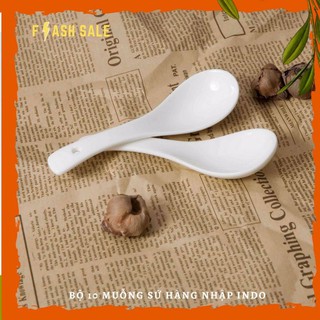 Thìa sứ trắng Bát Tràng