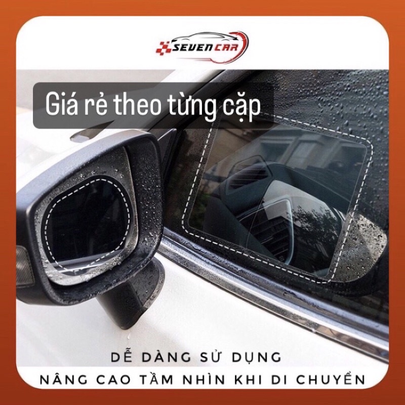 Miếng dán chống bám nước gương chiếu hậu oto khi mưa và sương mù - SEVEN.CAR