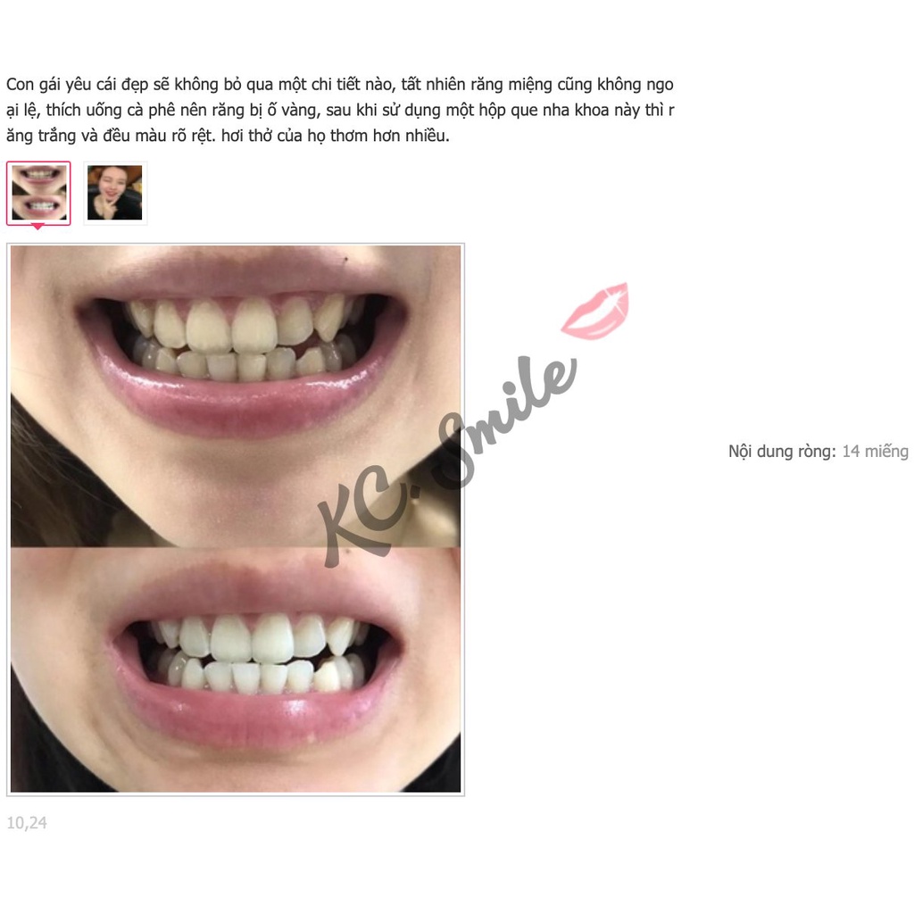 Fullbox 7 gói miếng dán trắng răng 4D White Teeth Whitening Strips bản Trung - Làm trắng răng hiệu quả trong 7 ngày