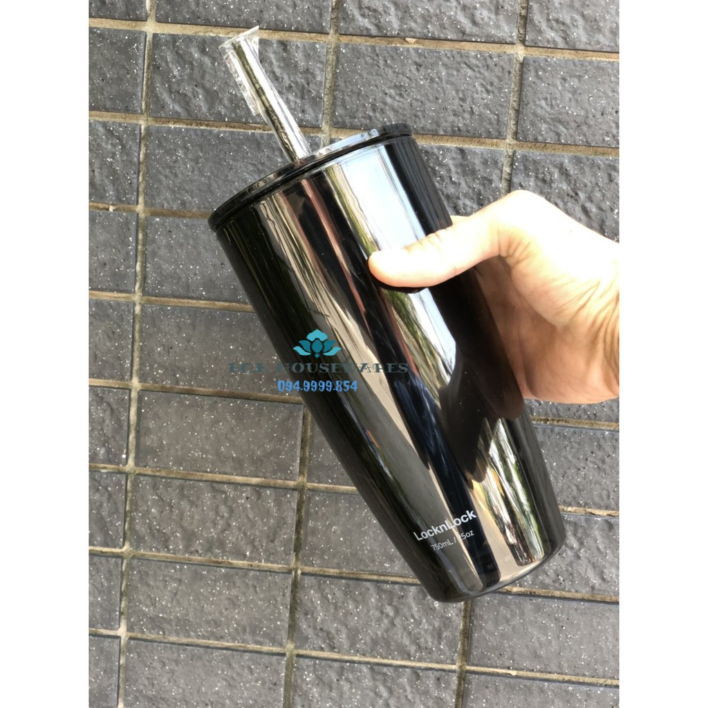 [ LOCK&amp;LOCK ] Ly Nhựa Có Ống Hút Lock&amp;Lock 750ml HAP507