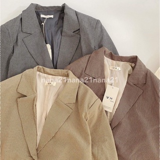 Áo blazer kẻ hàn quốc