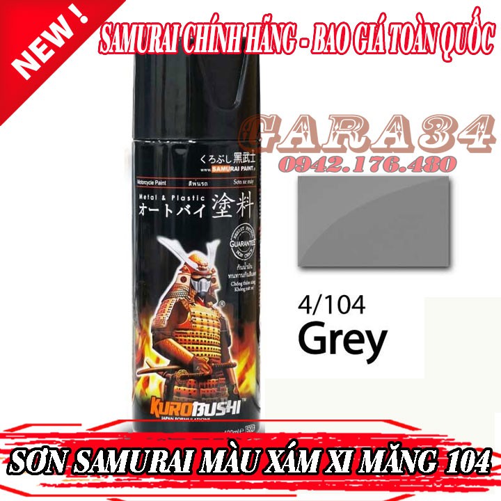 SƠN SAMURAI MÀU XÁM XI MĂNG 104