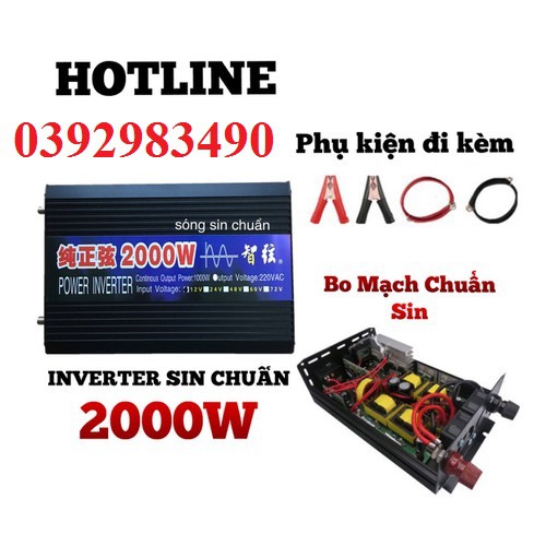 BỘ KICH ĐIỆN INVERTER 2000W - SIN CHUẨN