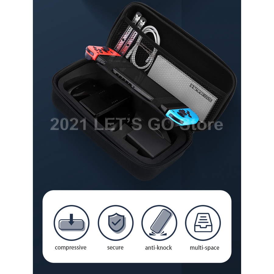Switch/OLED Hard Shell Storage Bag xách tay Túi dung lượng lớn cho các phụ kiện trò chơi Nintendo Switch