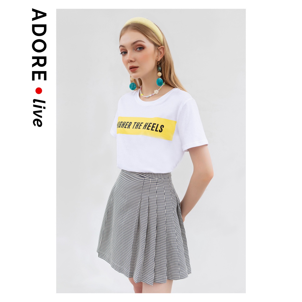 Chân váy xếp ly kẻ karo nhí 2LCV1013 ADORE DRESS