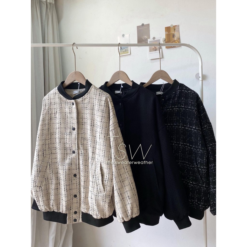 Áo khoác bomber dạ tweed TSW | BigBuy360 - bigbuy360.vn