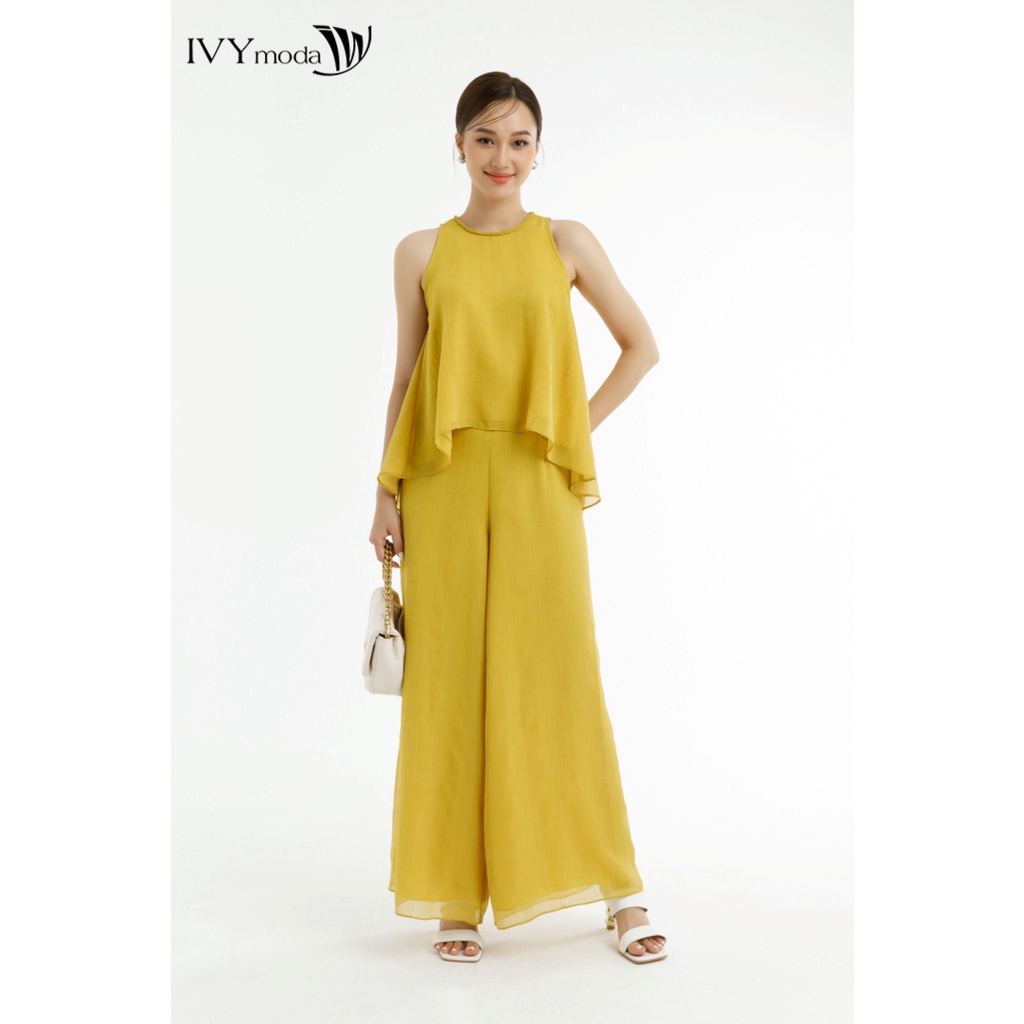 Bộ áo lụa 2 lớp và quần nữ IVY moda MS 15T0195