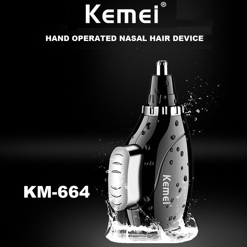 Dụng Cụ Cắt Tỉa Lông Mũi Không Dùng Pin Cao Cấp Chống Nước Kemei Km 664