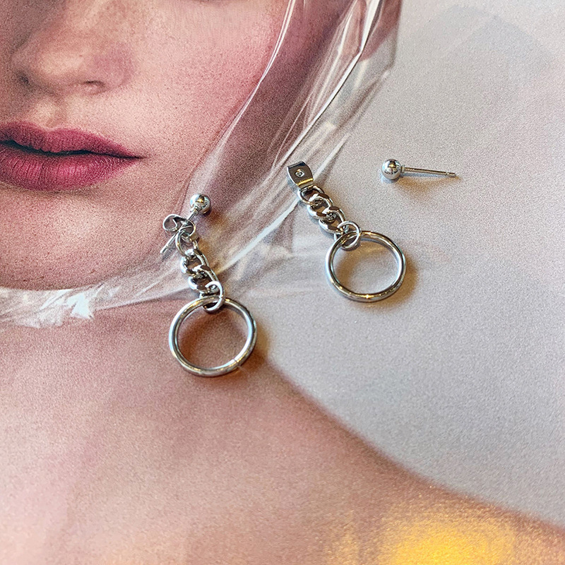 Khuyên tai hình tròn kiểu dáng thời trang phong cách Hàn Quốc dành cho nữ