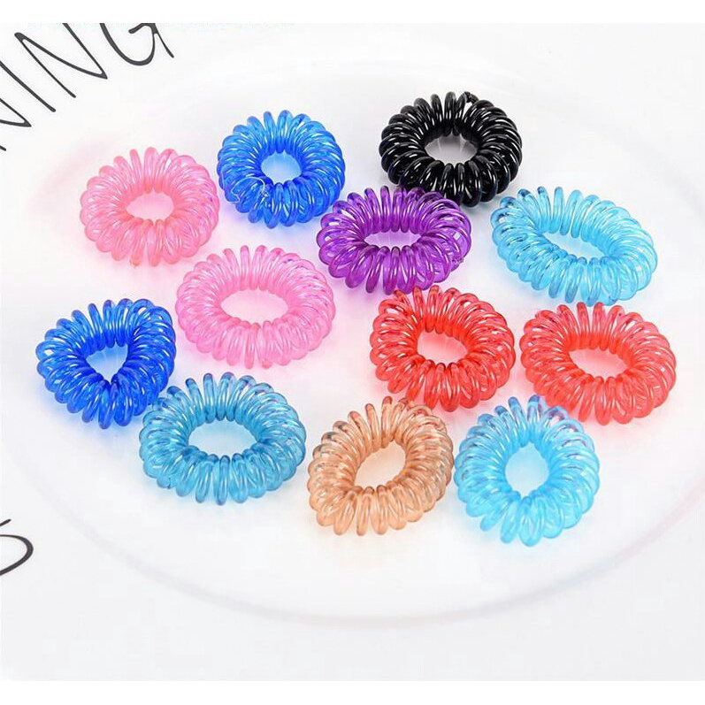 Set 5 Cột Tóc Lò Xo Co Giãn Size Nhỏ 2,5cm/3cm/4cm