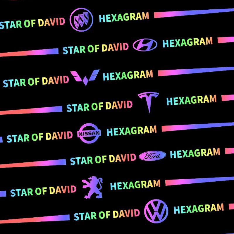 Miếng Dán Logo Phản Quang Nhiều Màu Chống Thấm Nước Cho Xe Hơi