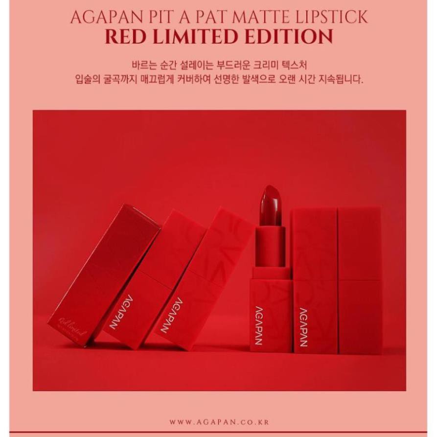 Son Agapan Pit a Pat Matte Lipstick Red Limited Edition