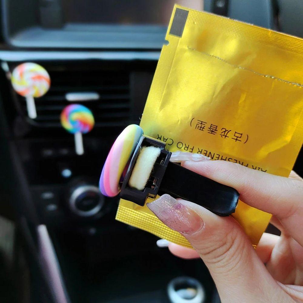 Kẹp Khuếch Tán Hương Thơm Gắn Lỗ Thông Gió Xe Hơi Hình Kẹp Màu Cầu Vồng