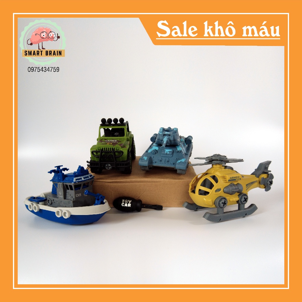 Bộ xe quân sự lắp ráp vặn vít DIY Genius Toys shop Hà Nội