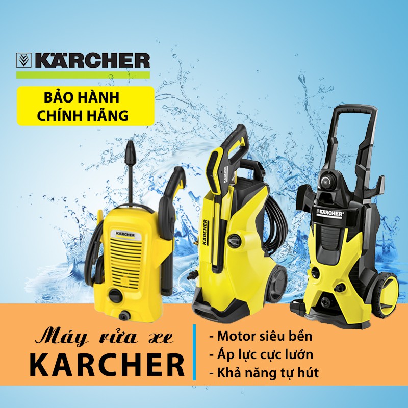 {Chính Hãng BH 12T} Máy Xịt Rửa Xe Gia Đình Karcher K2 K3 K4 K5 - Tổng Hợp Các Phiên Bản - Bảo Hành Điện Tử 12 Tháng