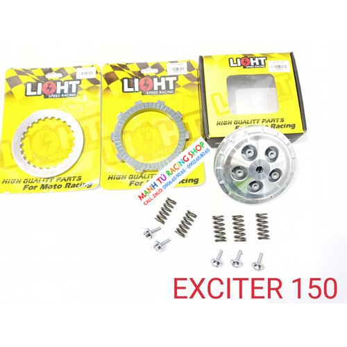 Bộ nồi 5 lò xo xe exciter 150 light full lá sắt bố lò xo