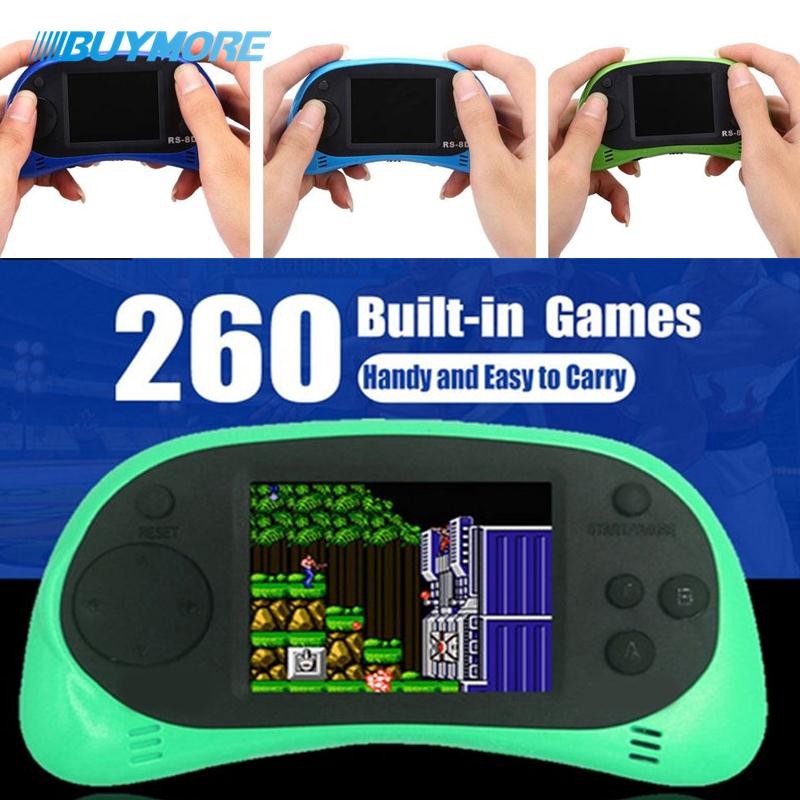Máy chơi game cầm tay rs-8d 2.5 " LCD 260 trò chơi cổ điển tích hợp sẵn 260 trò chơi cổ điển -dc2093