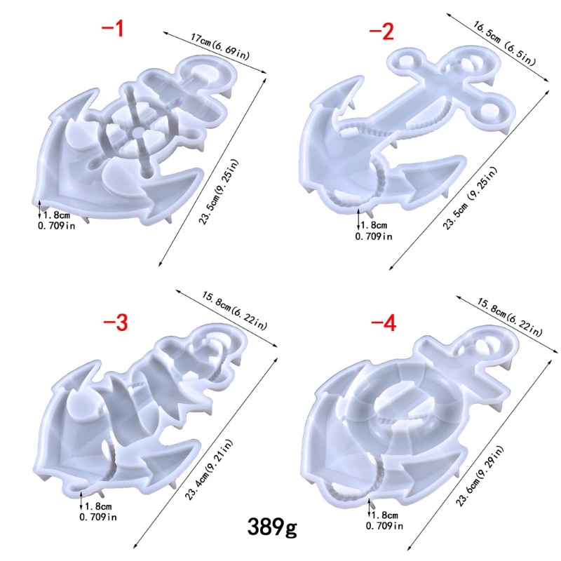 Khuôn Silicon Hình Mỏ Neo Gắn Tường Trang Trí DIY