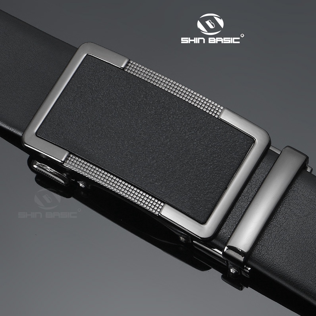 Dây Thắt Lưng, Nịt Nam Da Bò Thật Cao Cấp - ShinBasic, Bảng Khoá Tự Động,Thời Trang Công Sở, Đơn Giản, BELTS21BAS05-2