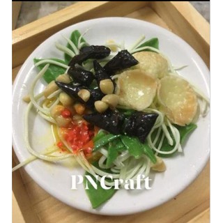 Nam châm trang trí tủ lạnh, máy vi tính, hình món ăn Việt Nam/Quà lưu niệm Việt nam/Đồ chơi mô hình món GỎI KHÔ BÒ