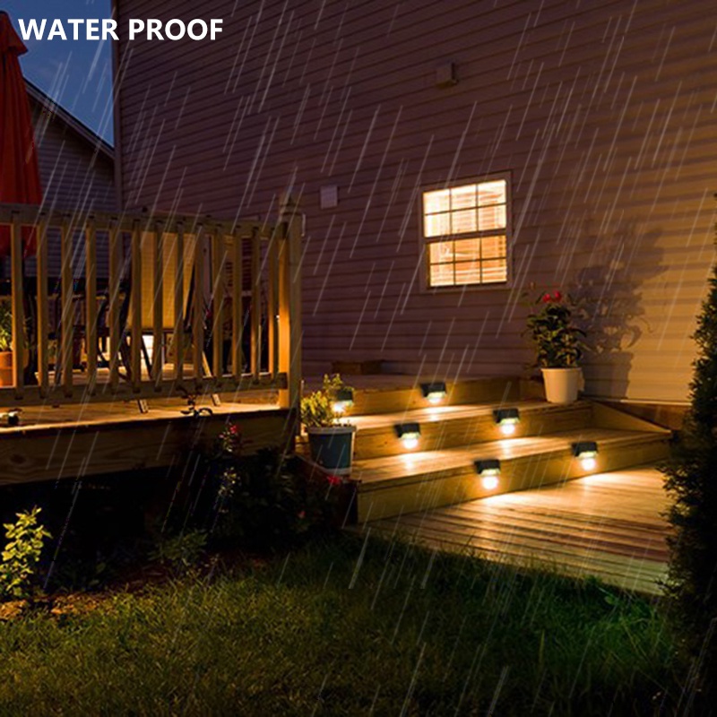 Đèn LED Năng Lượng Mặt Trời Con Đường Cầu Thang Đèn Sân Vườn Ngoài Trời Chống Nước Năng Lượng Mặt Trời Ban Công Ánh Sáng Trang Trí Sân Hàng Rào Cầu Thang