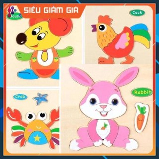 Đồ chơi xếp hình lắp ráp Tranh Ghép gỗ 3D nhiều hình Ngộ Nghĩnh - Phát Triển Trí Tuệ Cho Bé  -Dog store