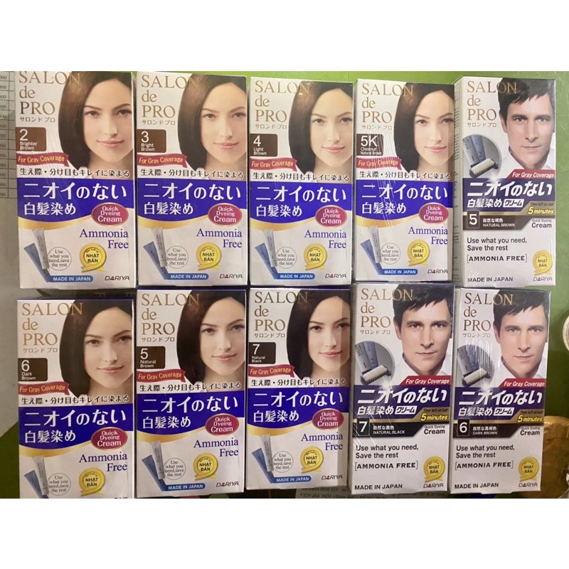 Thuốc nhuộm tóc phủ bạc Salon de pro số 2,3,4,5,5K,6,7