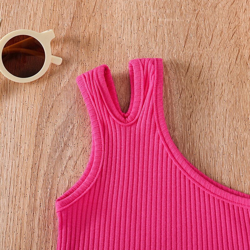 Áo Croptop Sát Nách Chất Liệu Cotton Thời Trang Mùa Hè Cho Bé Gái