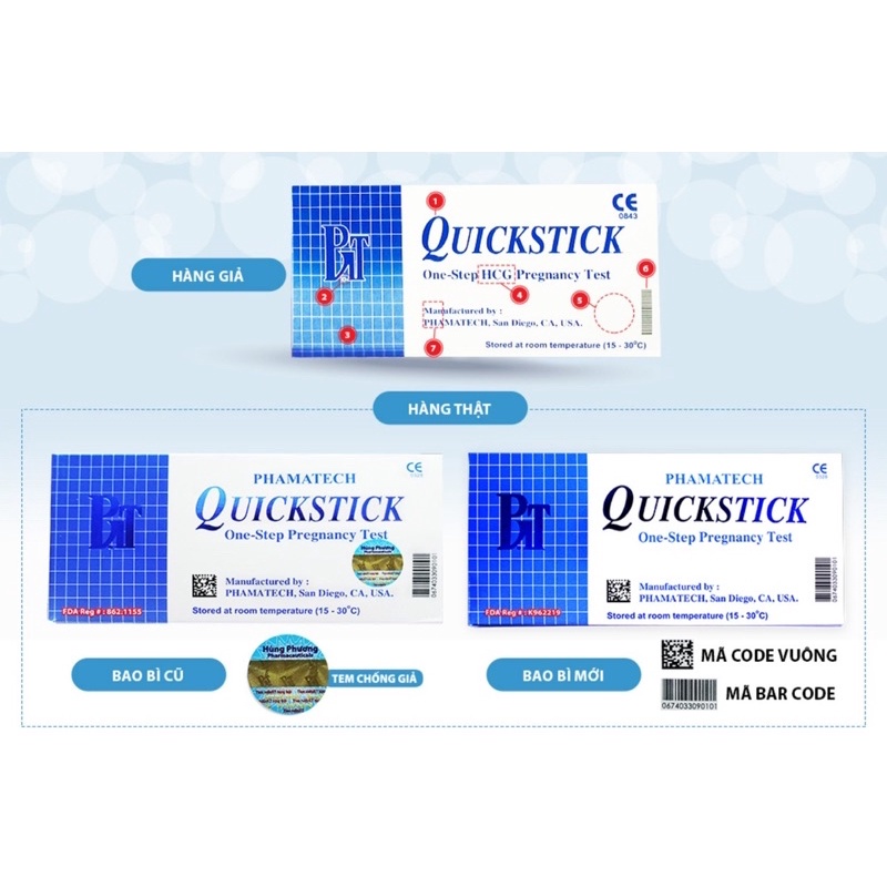 Que thử thai Quickstick chính hãng