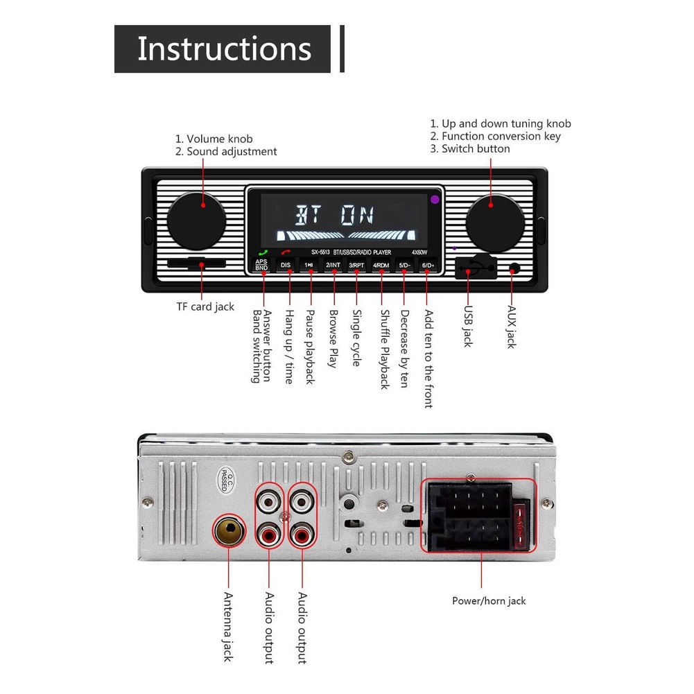Đài FM Âm Thanh Nổi Có Điều Khiển Từ Xa Cho Xe Hơi