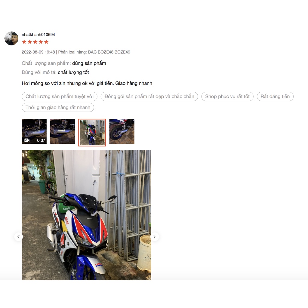 ốp pô winner x 150 v2,v3 màu đen nhám thanh khang