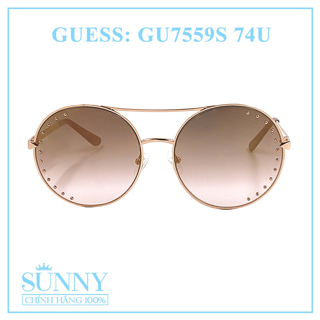 Kính mát thời trang Guess GU7559S nhiều màu chính hãng, thiết kế dễ đeo bảo vệ mắt