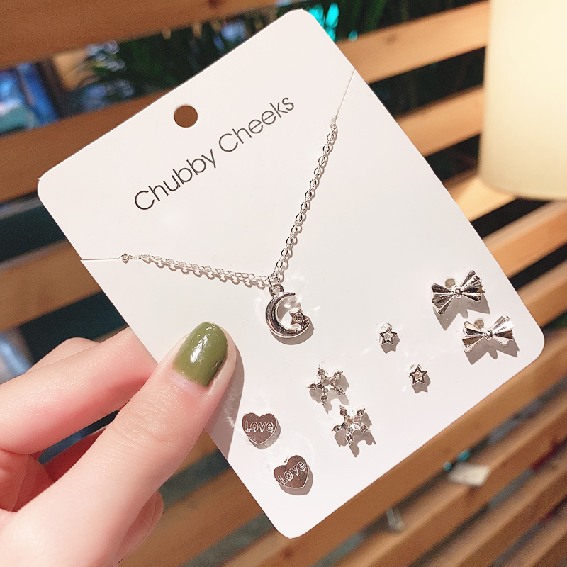 Bộ Khuyên Tai Kiểu Dáng Đơn Giản Phong Cách Hàn Quốc