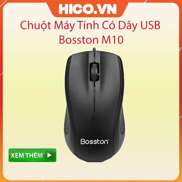 Chuột Máy Tính Có Dây USB Bosston M10 Chính Hãng - Bảo Hành 12 Tháng