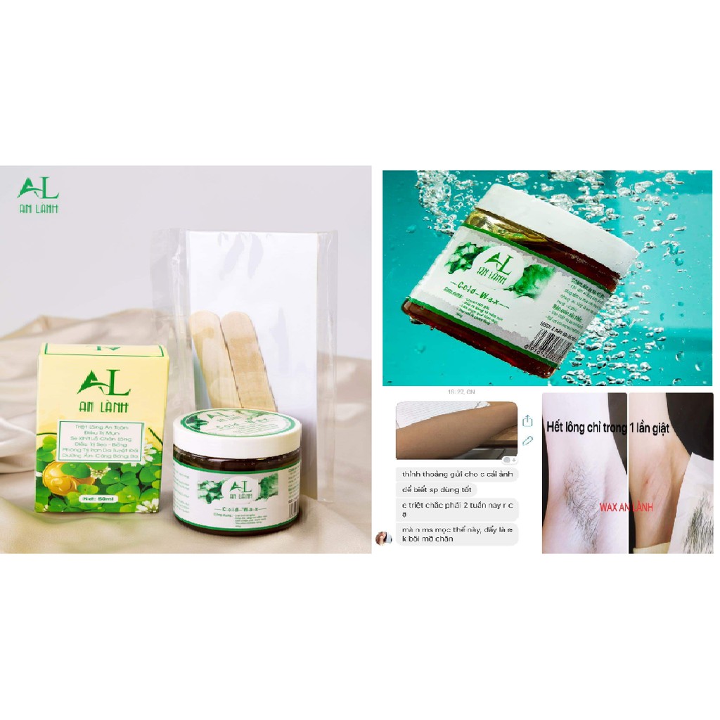 WAX LÔNG AN LÀNH (kèm que + giấy wax). TẶNG THÊM GIẤY WAX NHÁM | BigBuy360 - bigbuy360.vn