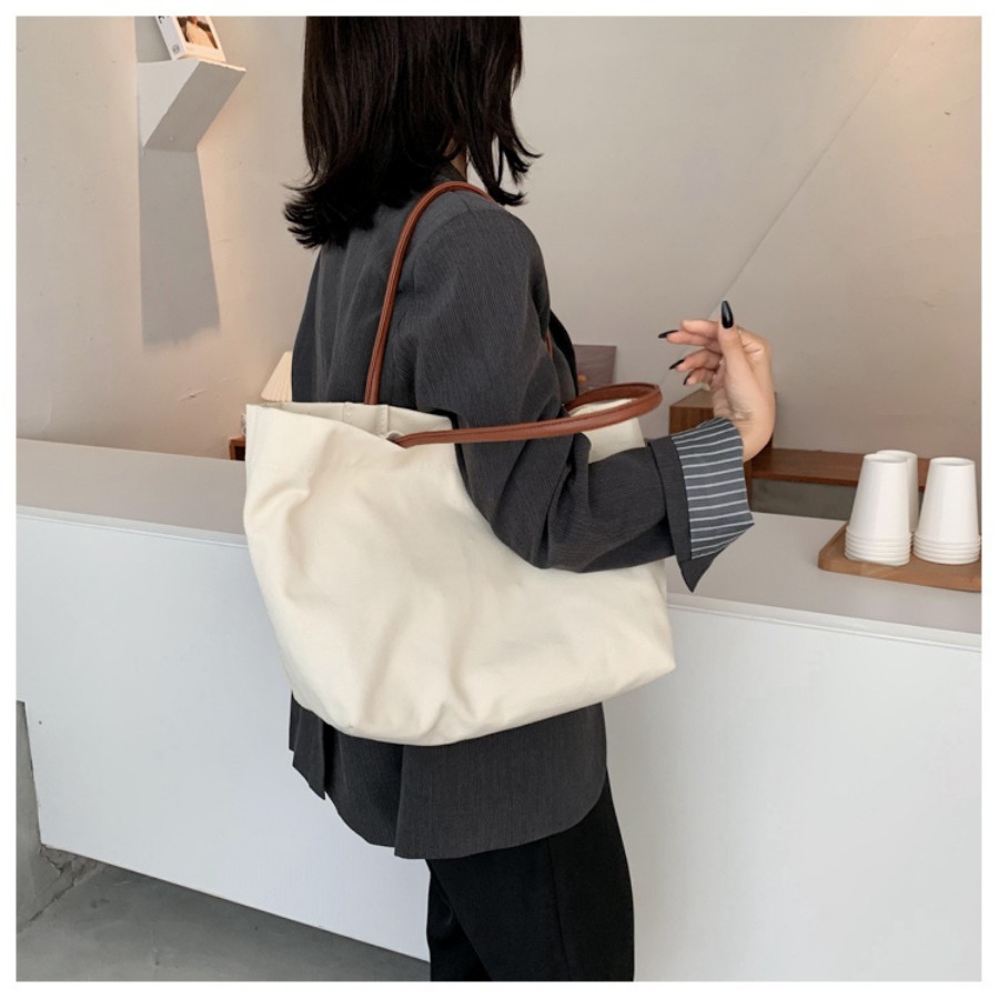 Túi Vải Canvas Cỡ Lớn Phong Cách Hàn Quốc