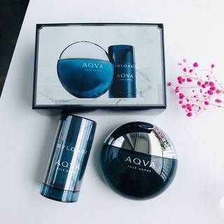 SET NƯỚC HOA NAM BVLGARI AQVA POUR HOMME 100ML KÈM LĂN KHỬ MÙI 75ML- Trẻ trung, Tươi mát