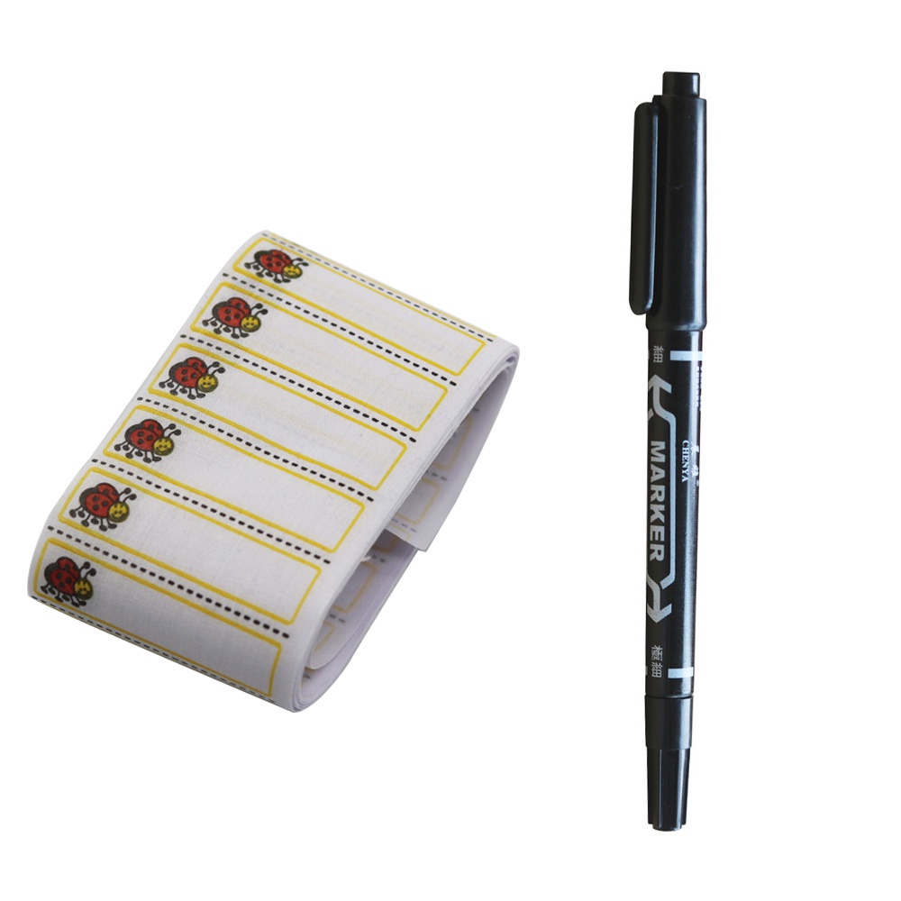 Set 100 / 200 Nhãn Dán Ủi Lên Quần Áo Và 1 Bút Tự Do Hình Chú Ong